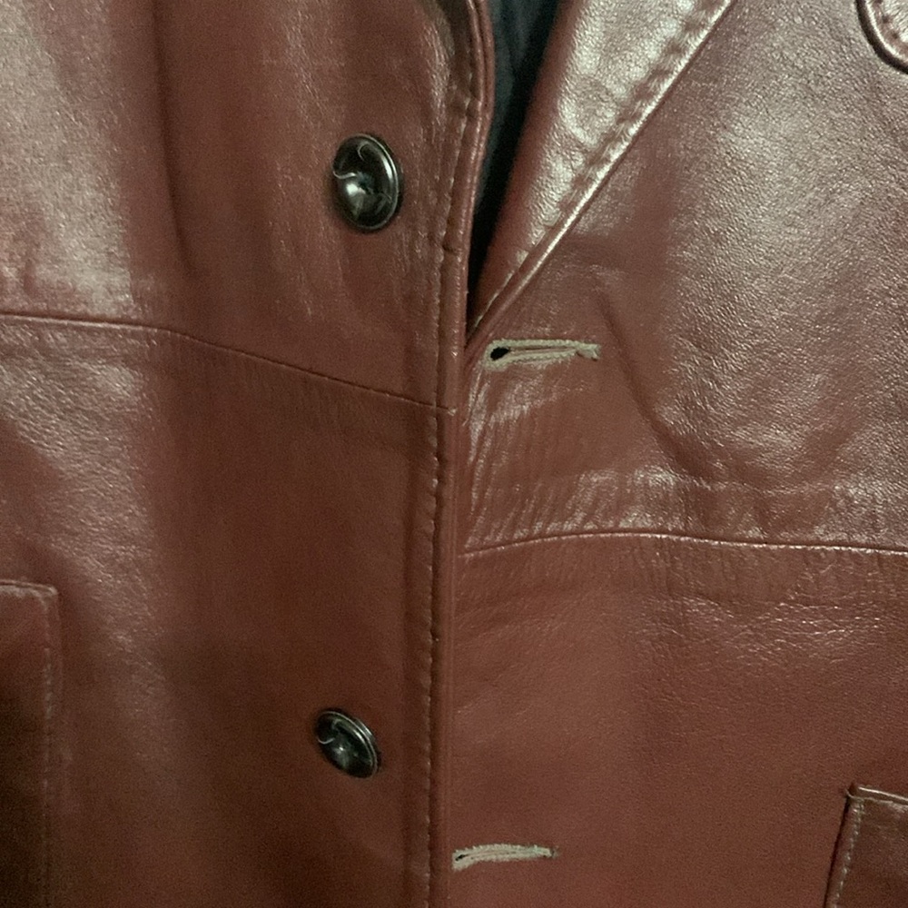 Vintage Reed Sportswear Burgundy Leathet Jacket EXCELLENT CONDITION - Picture 8 of 12